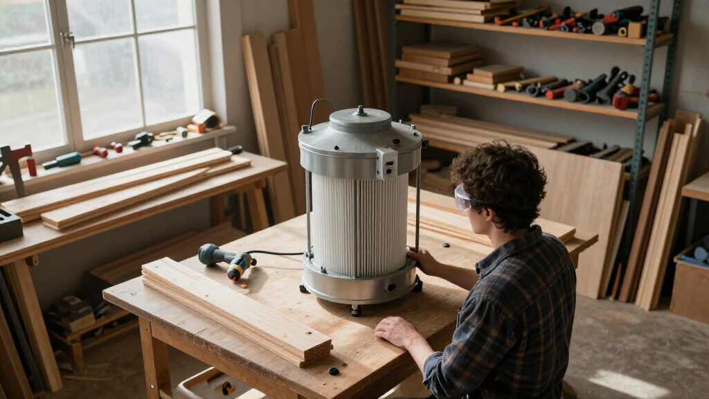 ambient air filtration system for wood shop in canada