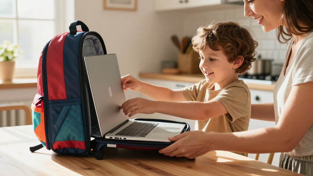 kids' backpack with laptop compartment
