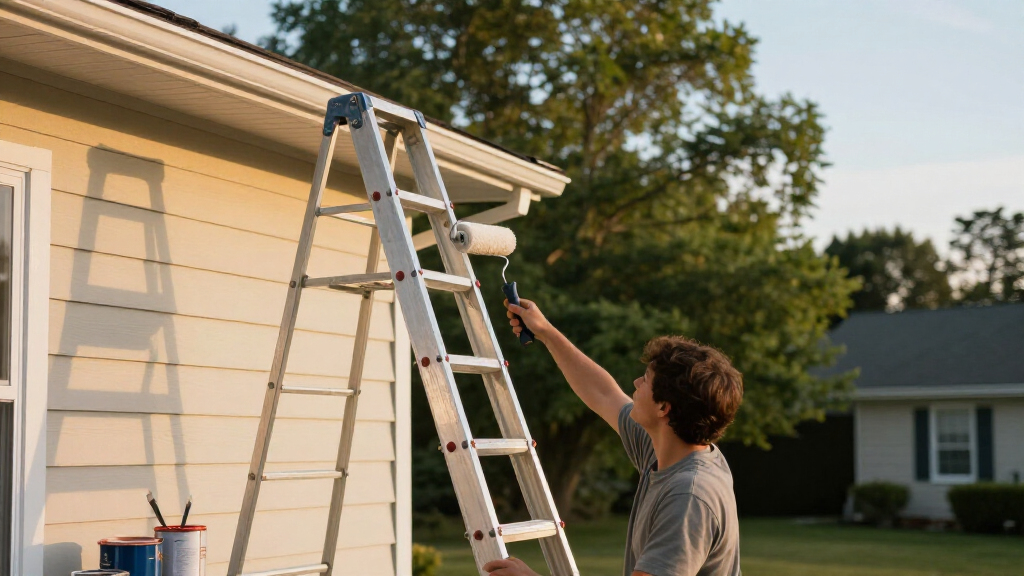 extension ladder for exterior painting