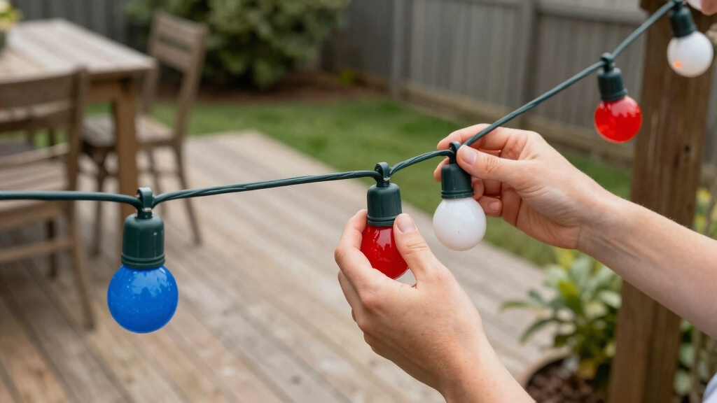 patriotic outdoor string lights