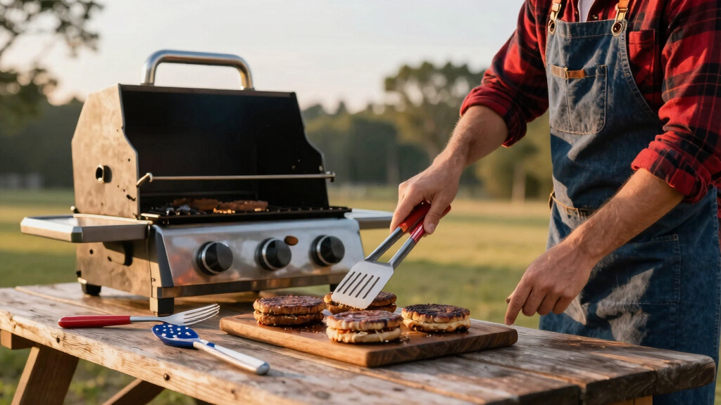 patriotic outdoor cooking tools
