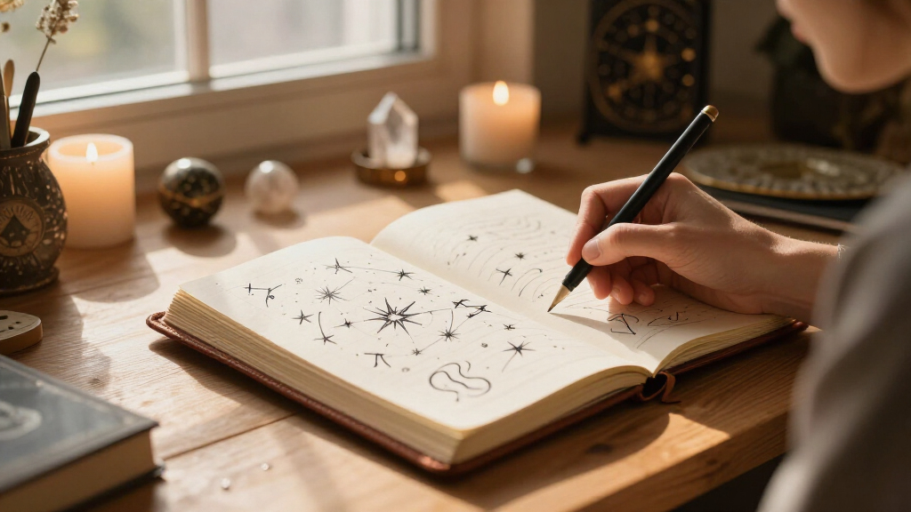 astrology-themed journals