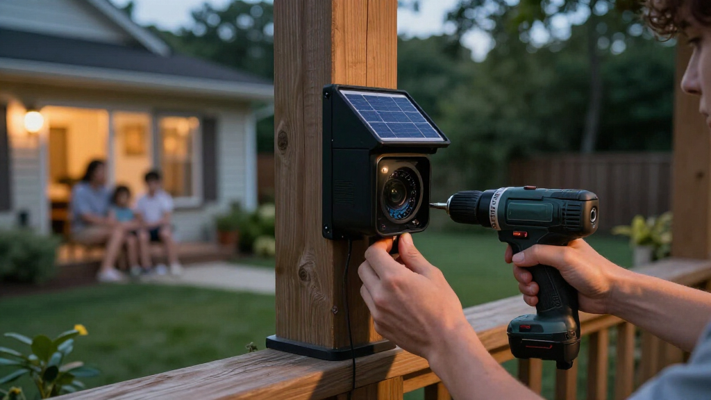 outdoor solar security camera system