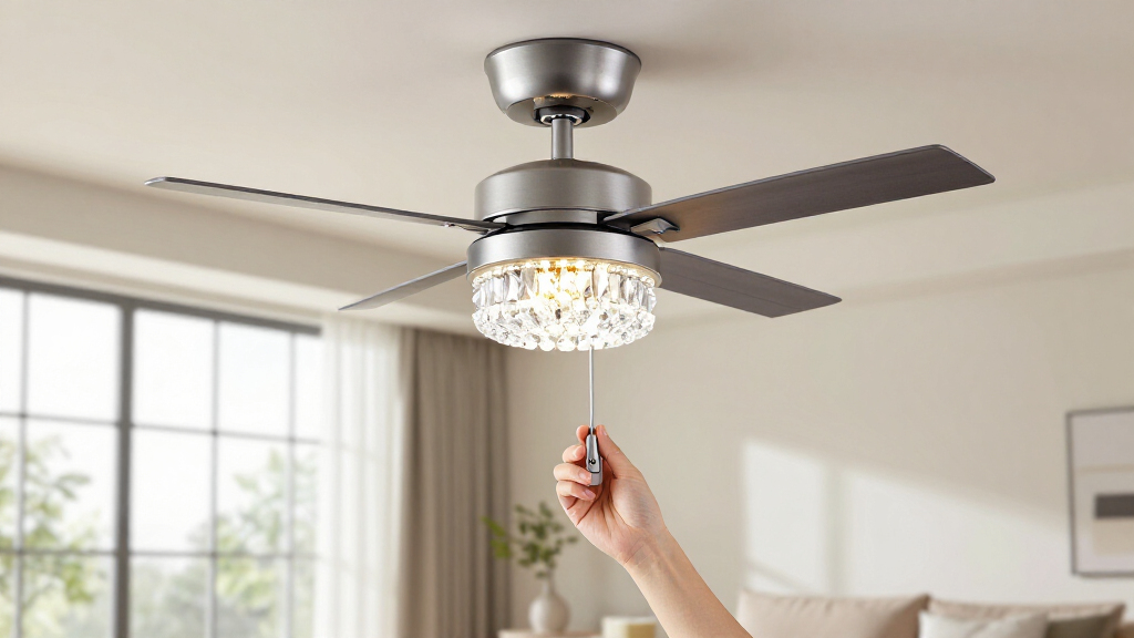 ceiling fans with crystal light