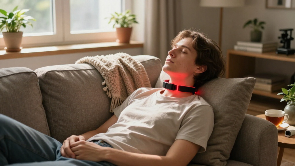 neck d%c3%a9collet%c3%a9 red light collar
