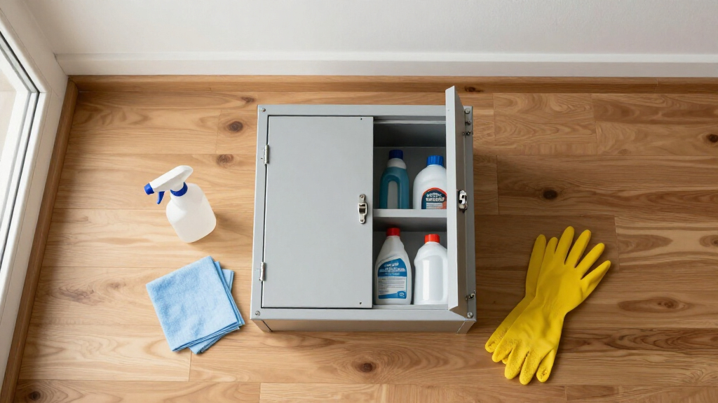 lockable steel chemical storage cabinet
