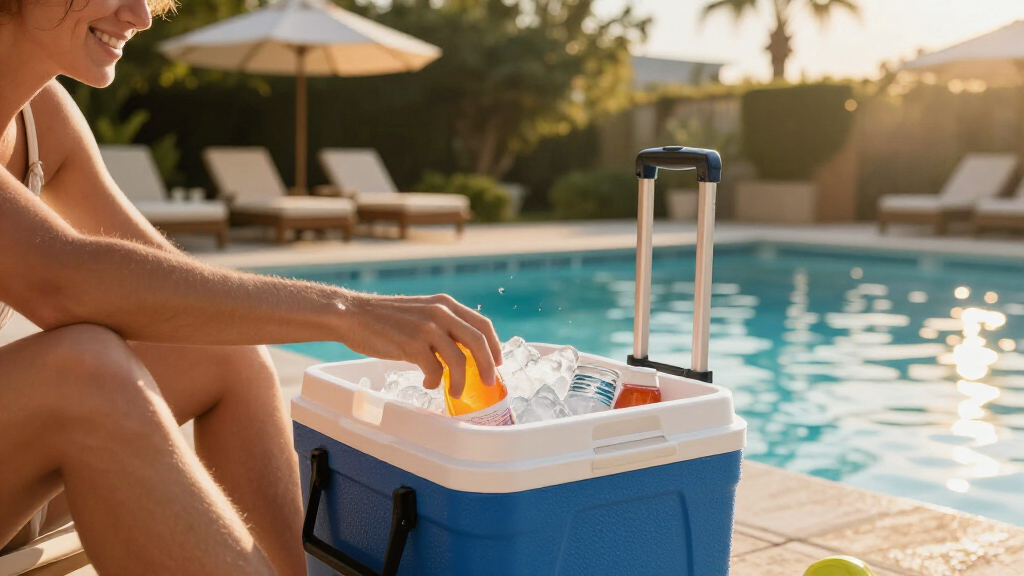 rolling coolers for beach and pool trips
