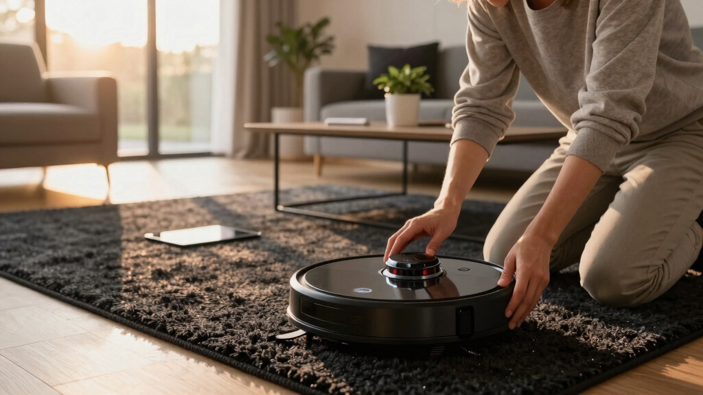 best self-emptying robot vacuum for black carpet