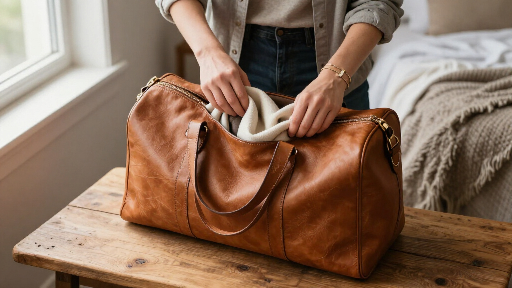 leather weekender bag