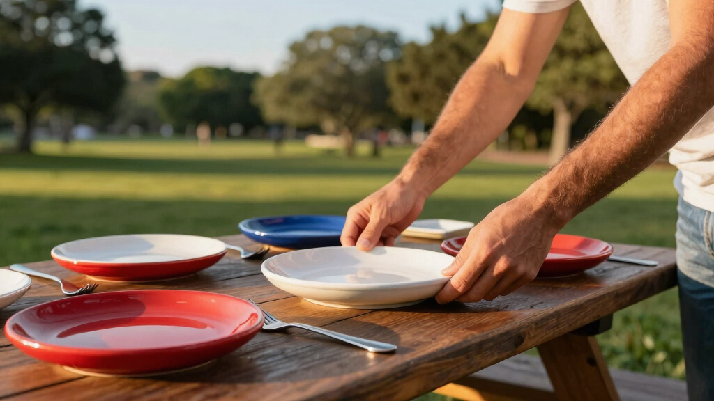 patriotic outdoor dinnerware