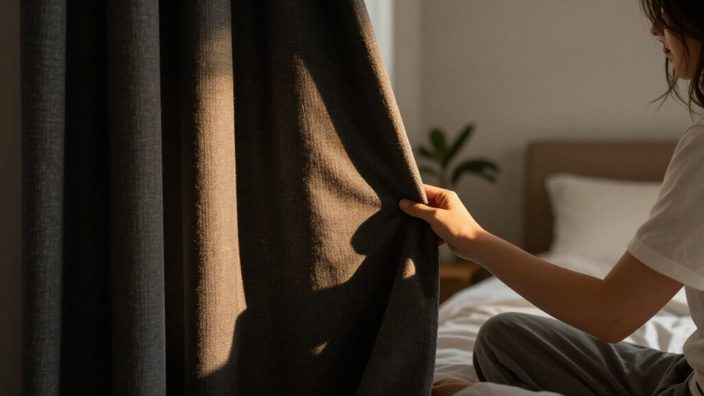blackout curtains for a peaceful post divorce bedroom