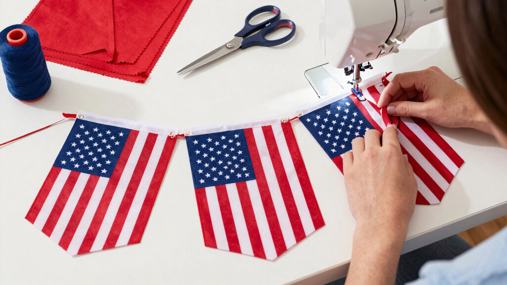 patriotic American flag banners