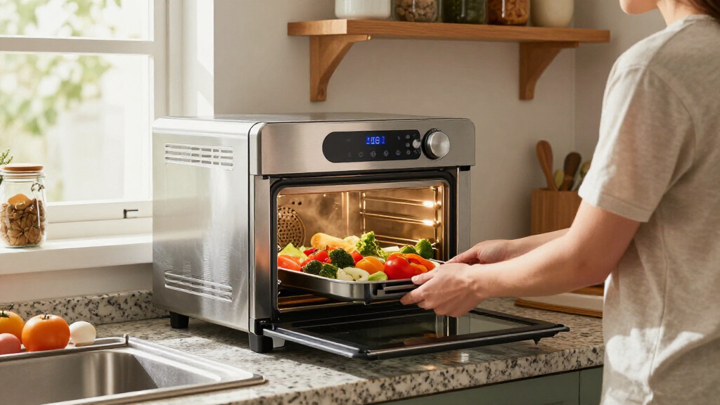 countertop convection oven with air fry with steam function