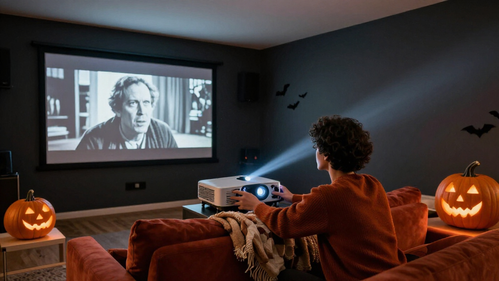 halloween home theater projector screens