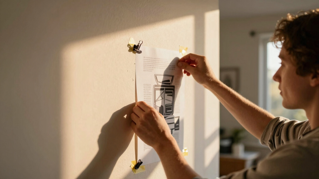 way to put poster on wall without damaging poster