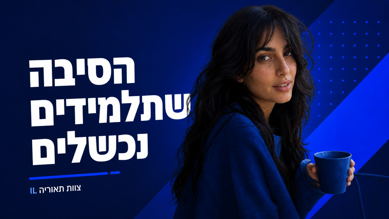 למה תלמידים תיאוריה נכשלים במבחן – והפתרון שעובד ב-2026