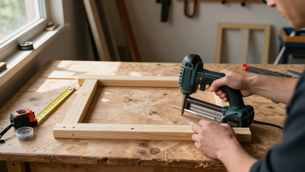 cordless brad nailer for a garage workshop