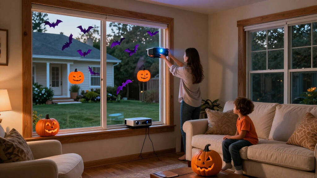 smart Halloween projector lights