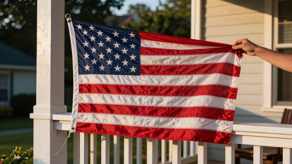 American flag outdoor decor