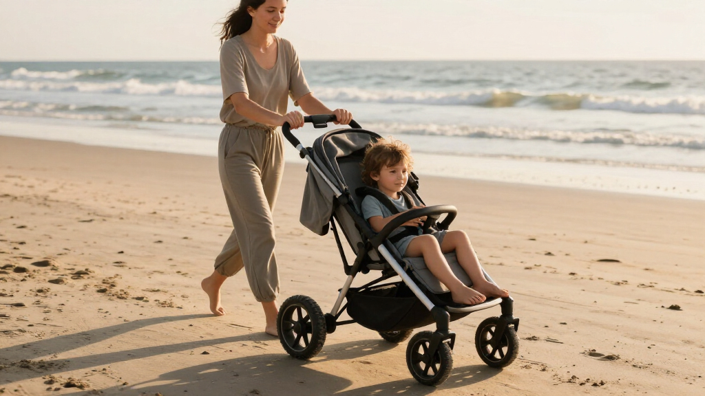 stroller for beach sand large wheels