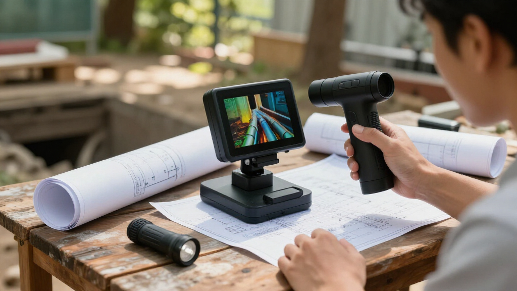 top rated endoscope inspection camera with screen for civil engineering projects