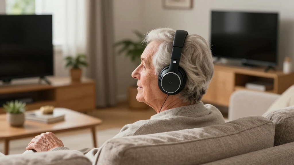 wireless tv headphones for hard of hearing premium