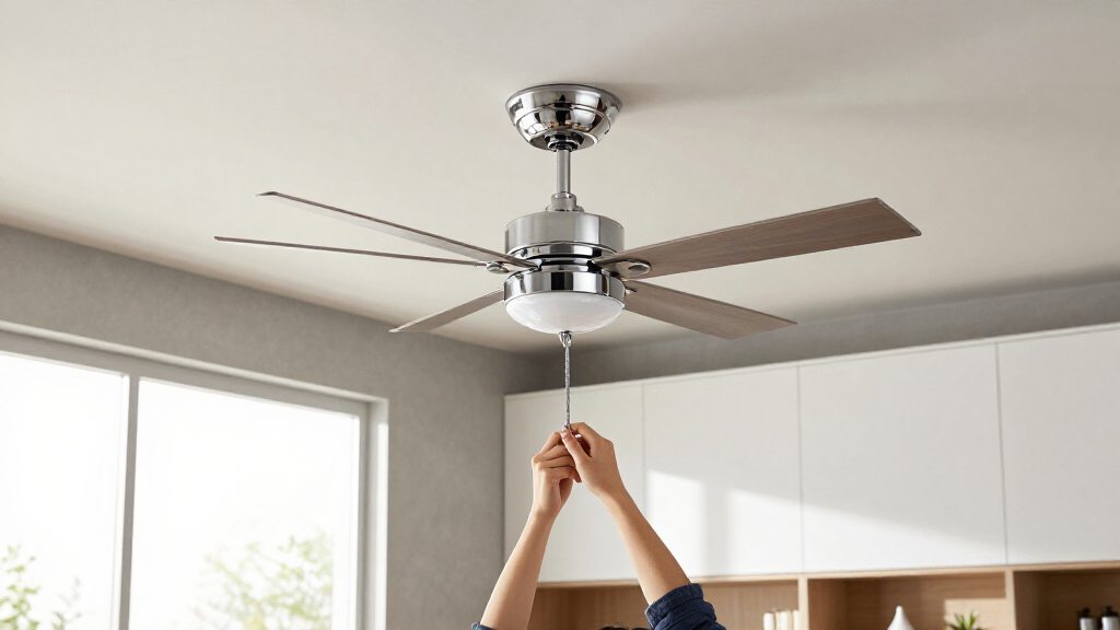 chrome ceiling fan contemporary