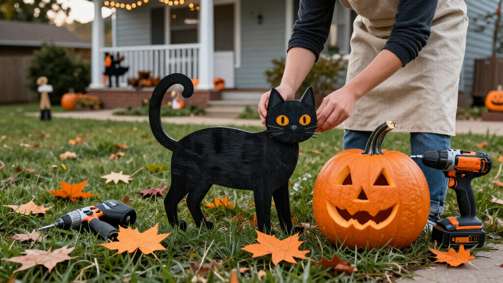 Halloween wooden yard decorations