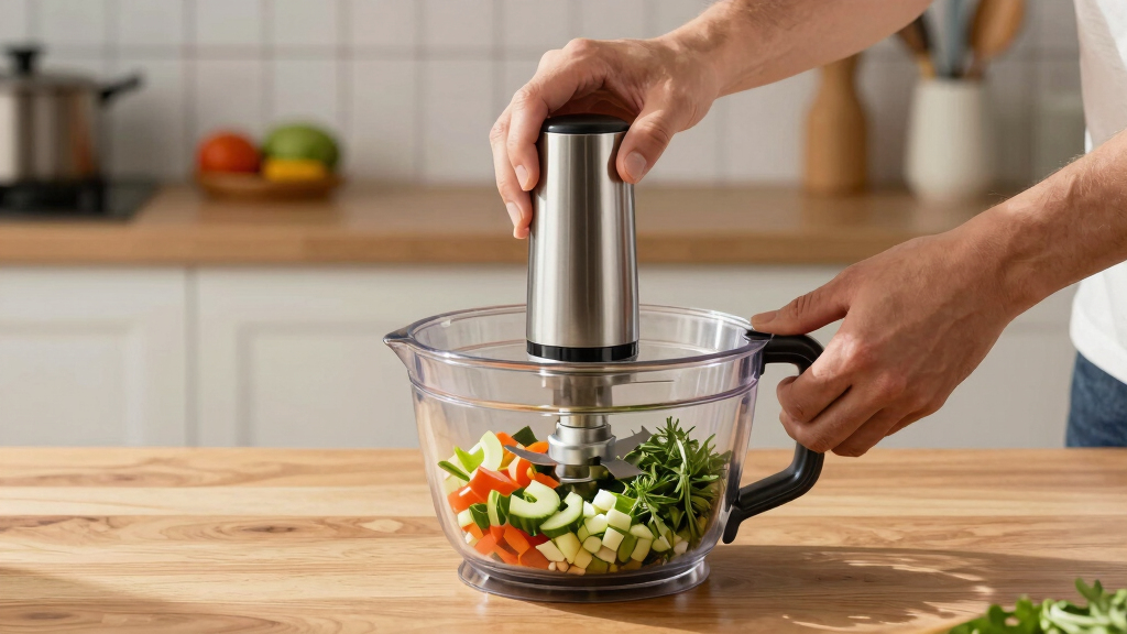 food processor with multiple blades