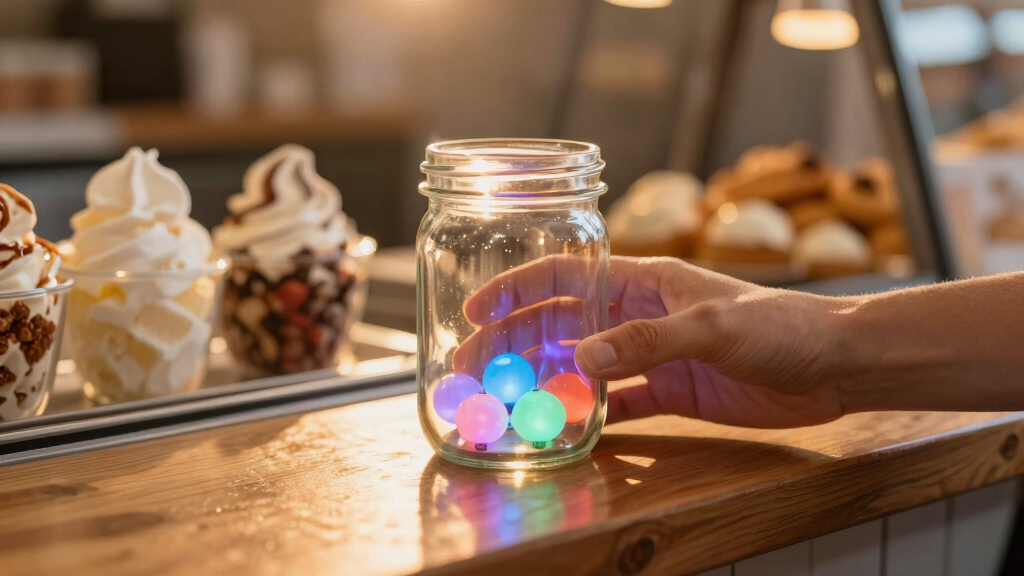 tipjar with led lights