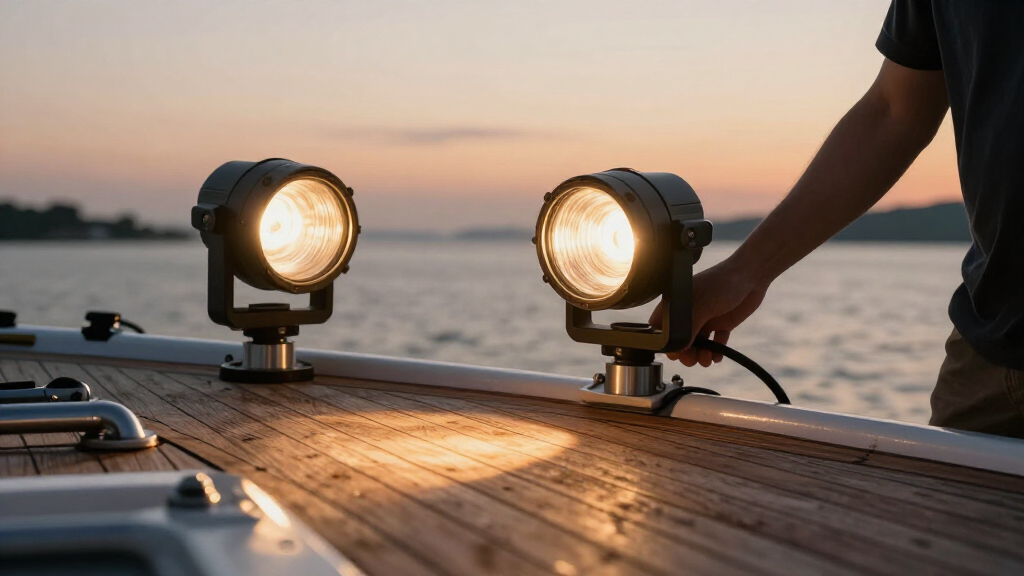 marine spotlights pair for boats
