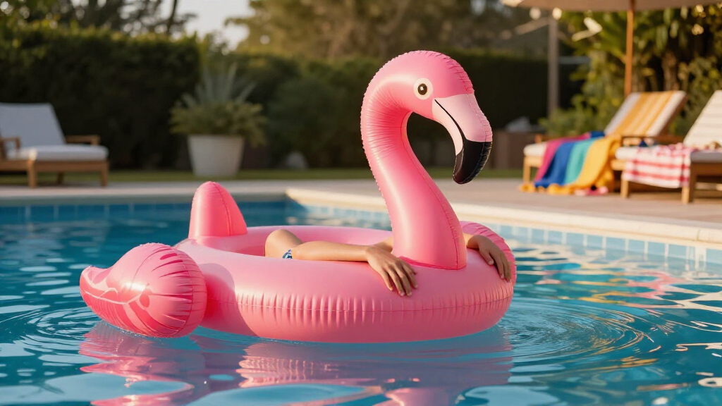 giant inflatable flamingo pool float