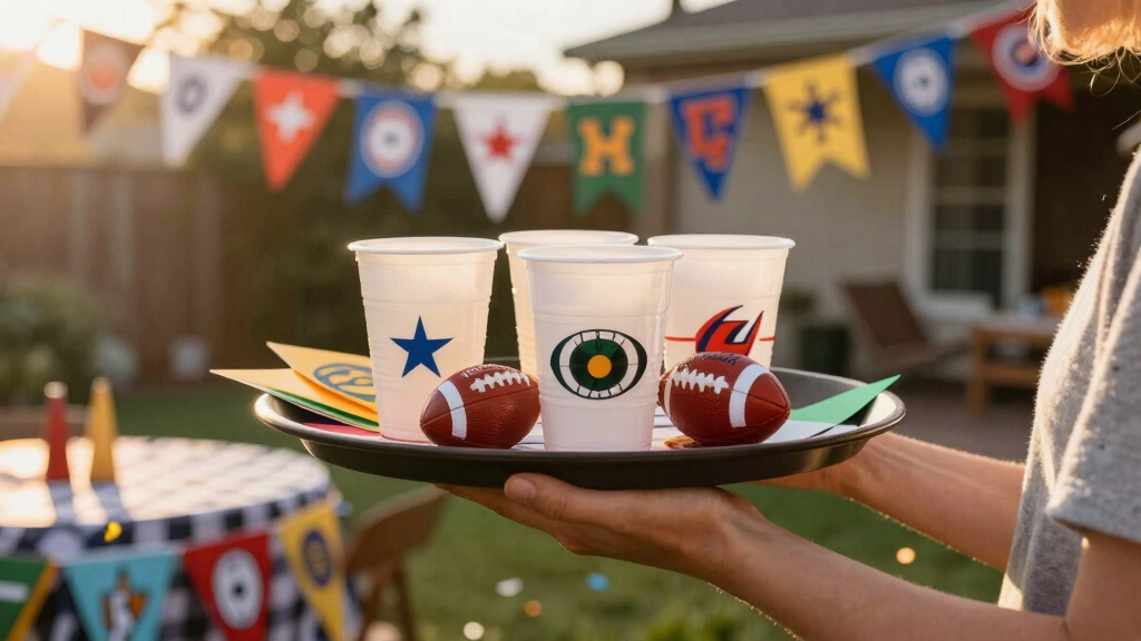football-themed party supplies