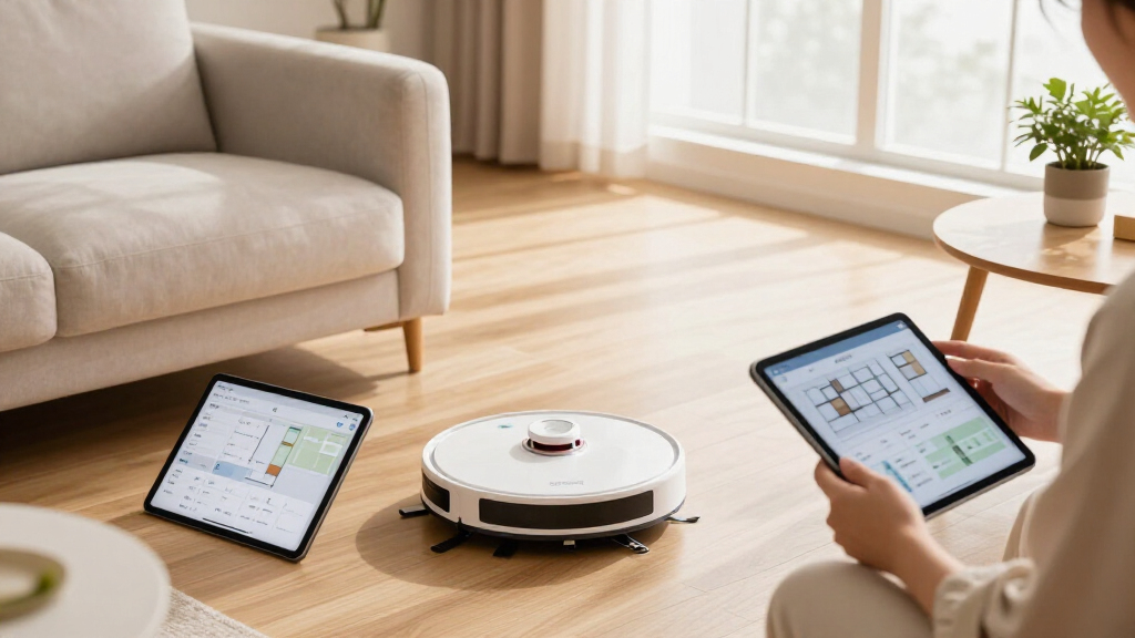 robot vacuum mop with room by room scheduling