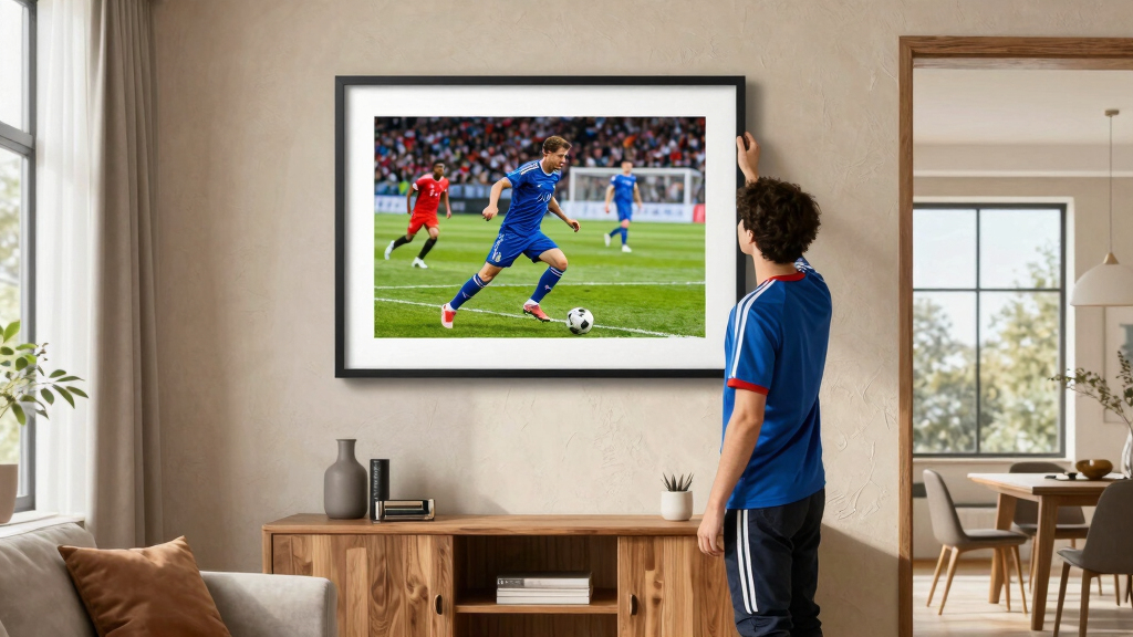 soccer-themed wall art