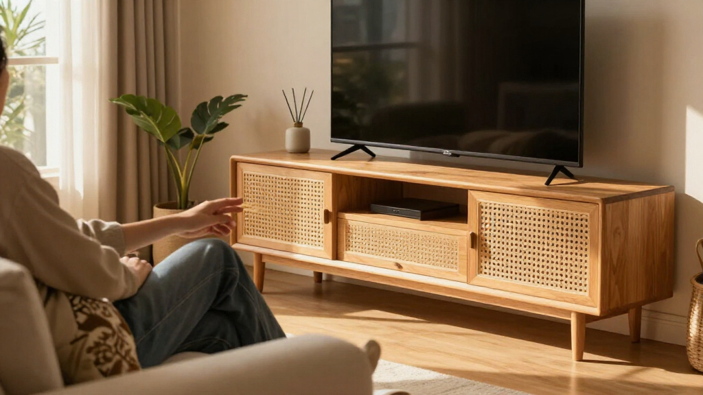 rattan tv stand