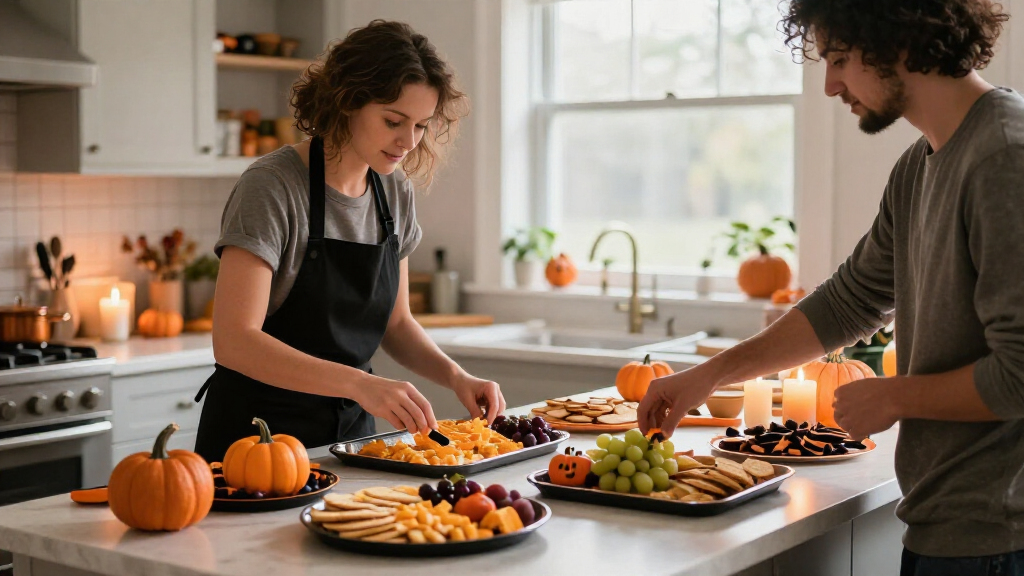 Halloween themed party serving trays