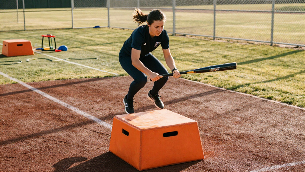 plyometric jump boxes for softball training