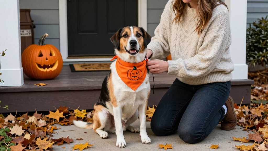 Halloween dog bandanas