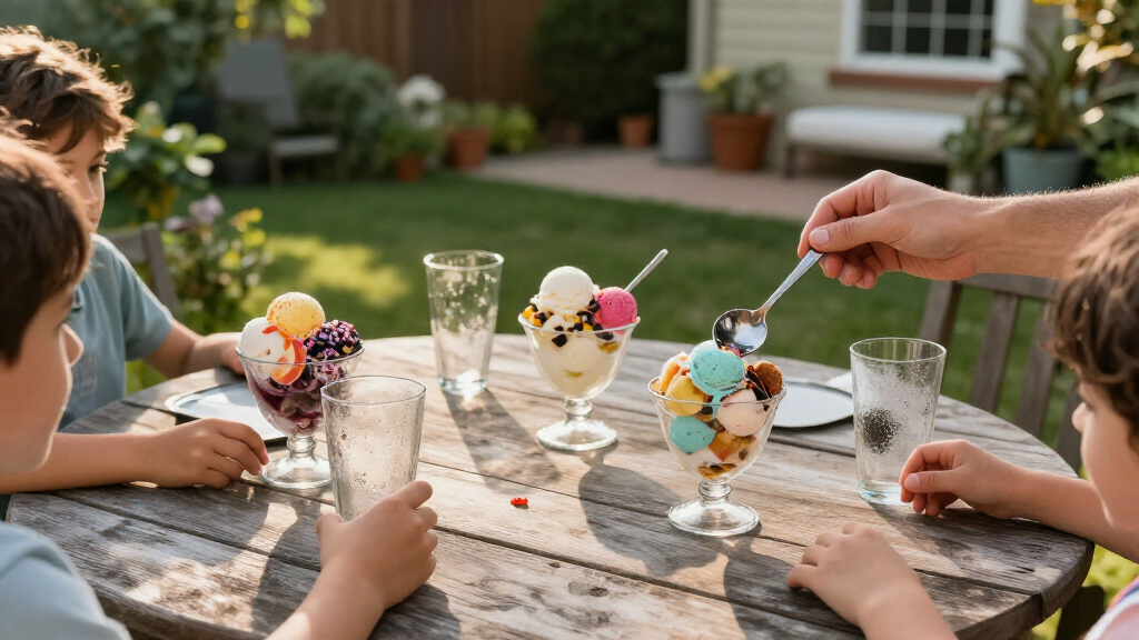 ice cream sundae serving sets