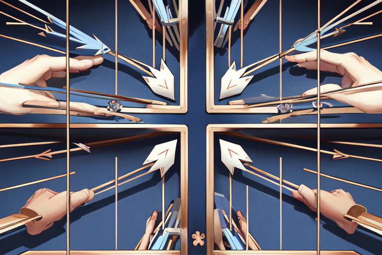 a slot machine reel grid with clustered matching symbols and branching arrows showing many ways