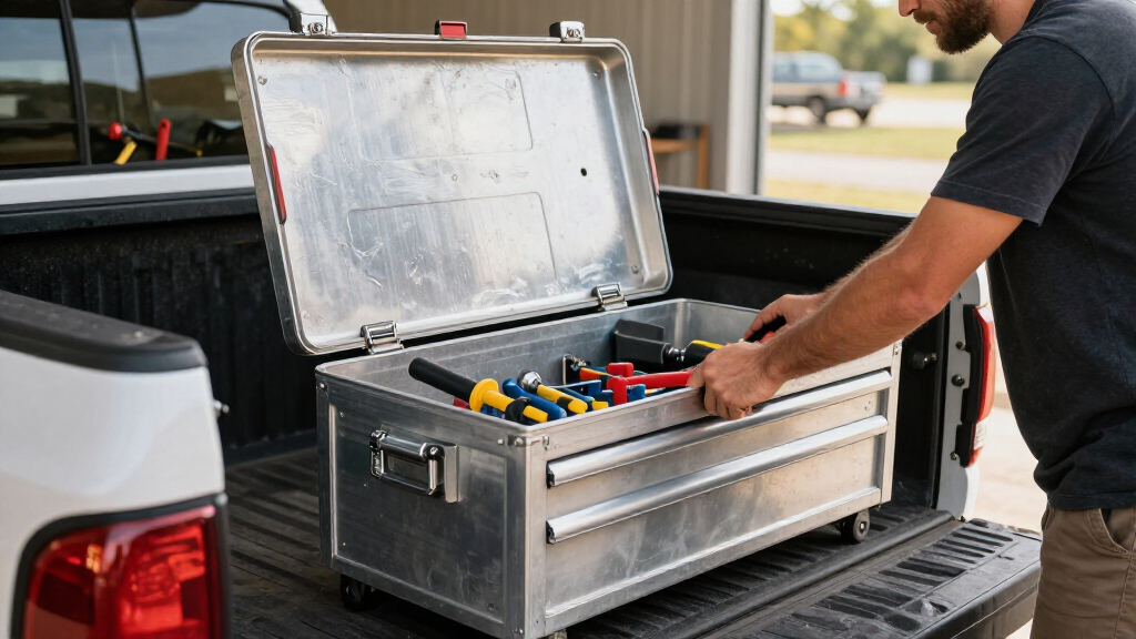 truck bed toolbox crossover aluminum