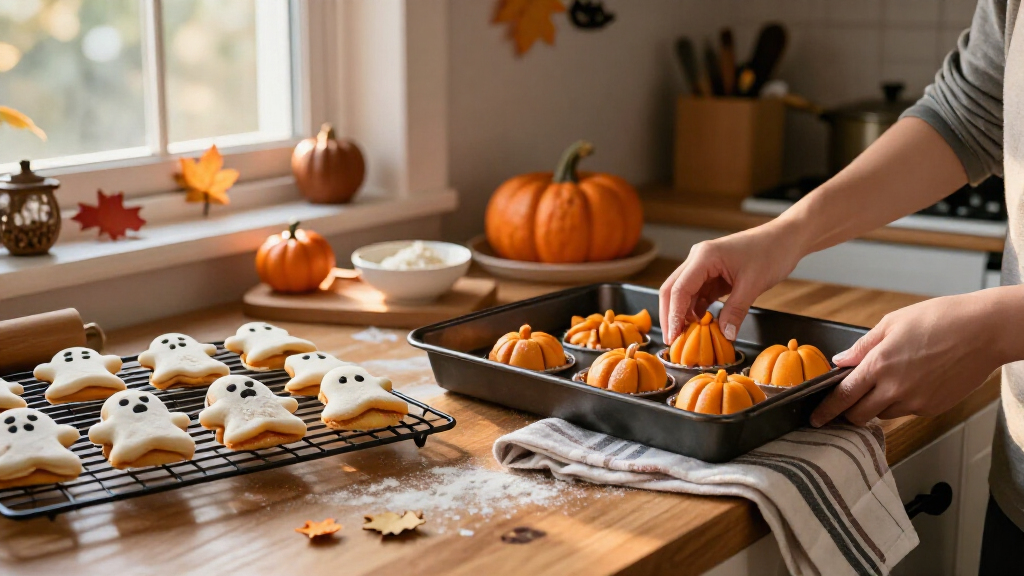 Halloween shaped baking pans