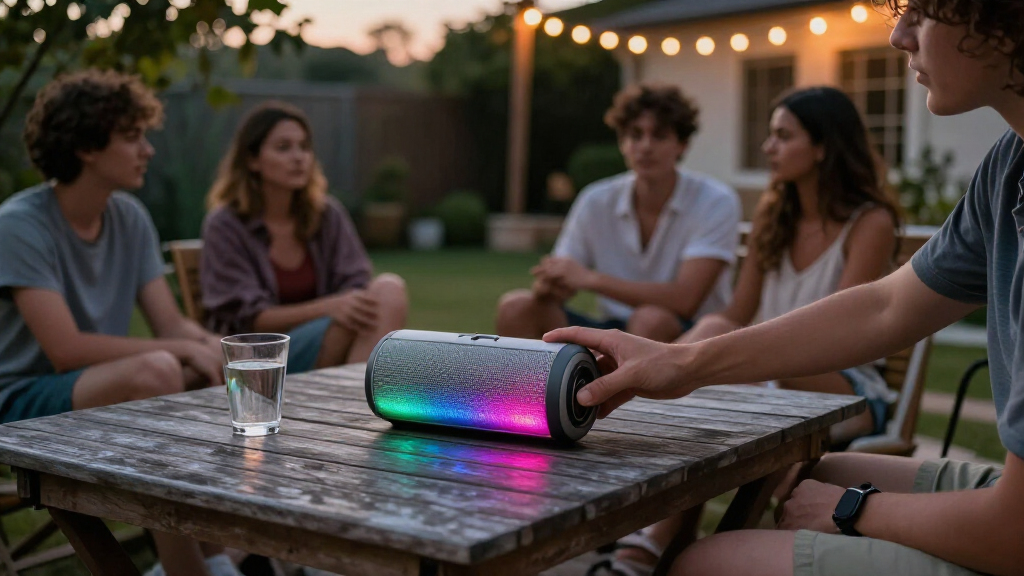 portable Bluetooth speakers with lights
