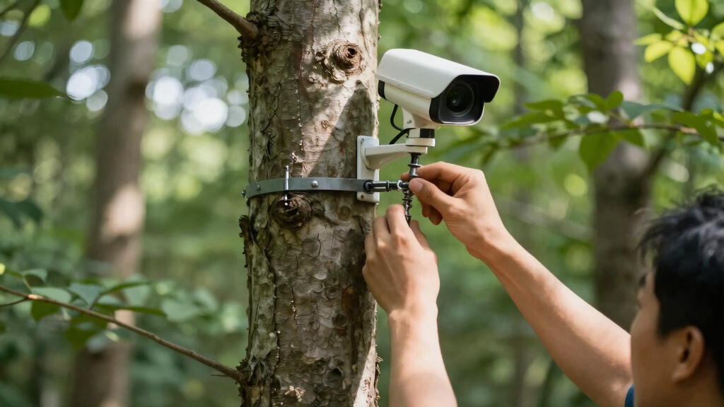 treescrew mounts for surveillance gear