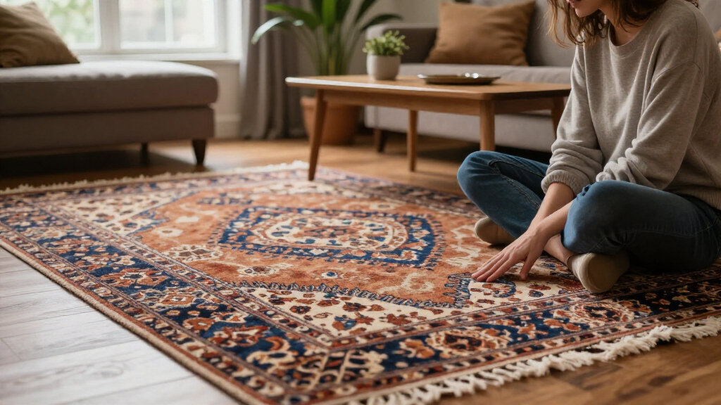 hand knotted wool rug 9x12