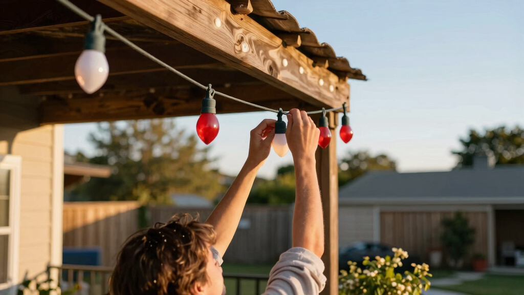 patriotic outdoor string lights