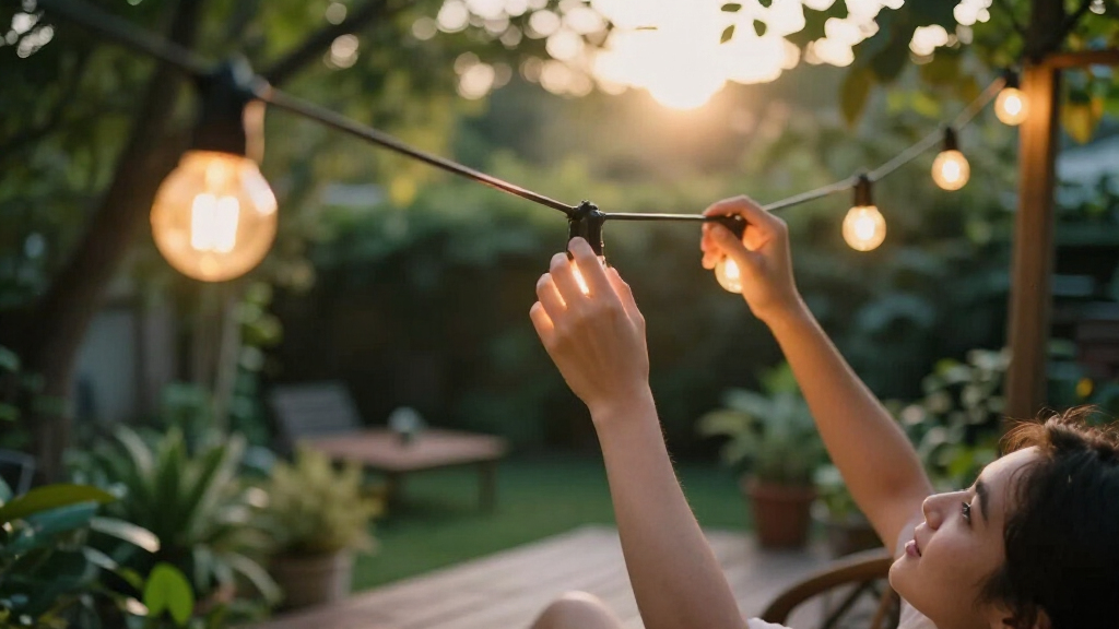 garden outdoor string lights