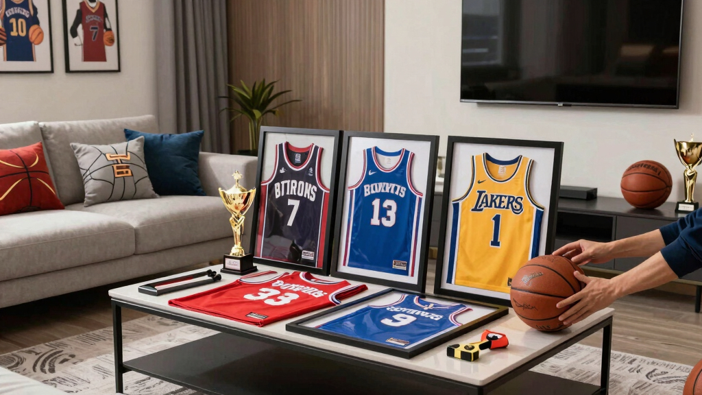sports-themed living room decor