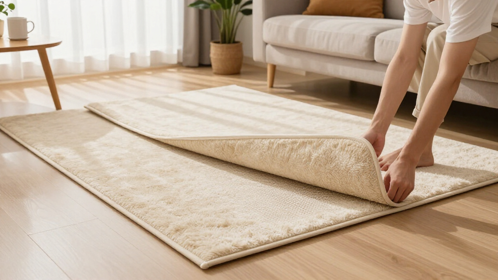 breathable mesh rug pad